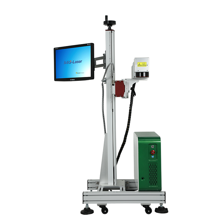 Automaatne lahendus Lendav 50 W fiiberlaseriga märgistusmasin autoosade rattarummu tehase jaoks